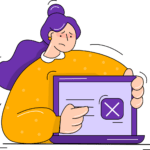 website, woman, user interface