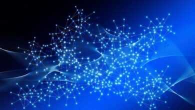 particles, waves, circles, multicoloured, structure, template, background, abstract, light rays, texture, lines, blockchain, digitization, network, points, blockchain, blockchain, blockchain, blockchain, blockchain