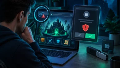 Kontrola herního a NFT webu před připojením kryptopeněženky